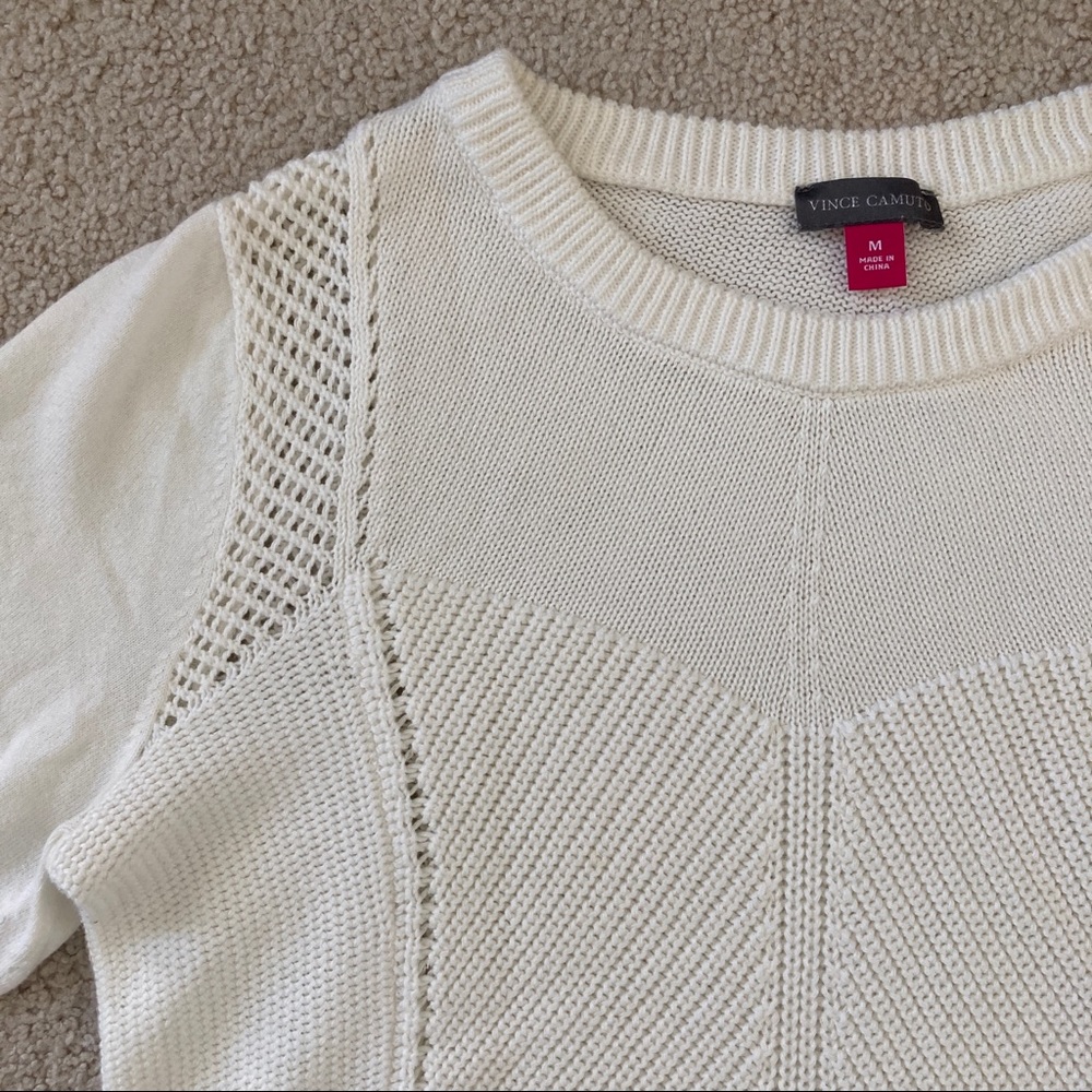 White Cotton Vince Camuto Sweater